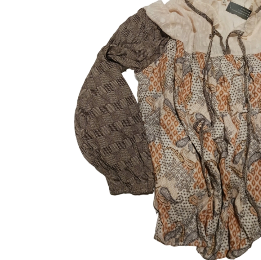 Taupe Lela Mock Neck Top